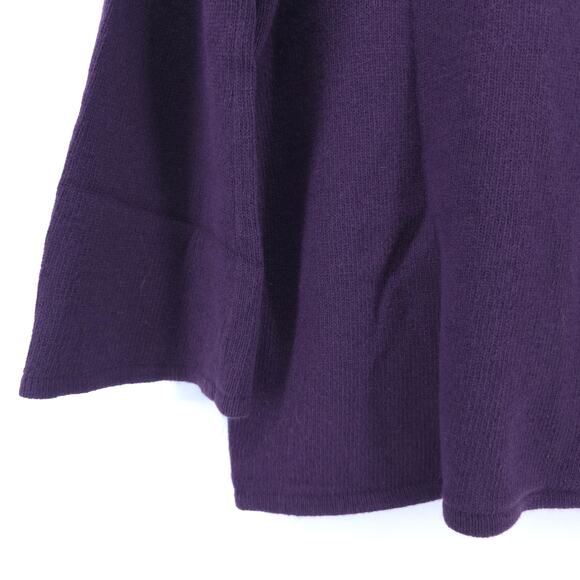 Sarah Spencer Lambswool Angora Quiet Lux Purple Mock Neck Flared Sleeve Cardi L - Picture 12 of 14
